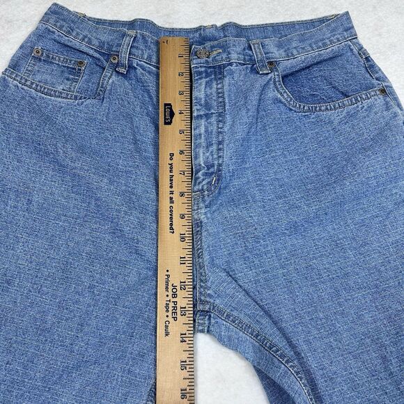 VTG Bill Blass Women’s 14 Capri Jeans Cotton Light Wash High Rise Slit Hem - Picture 8 of 16